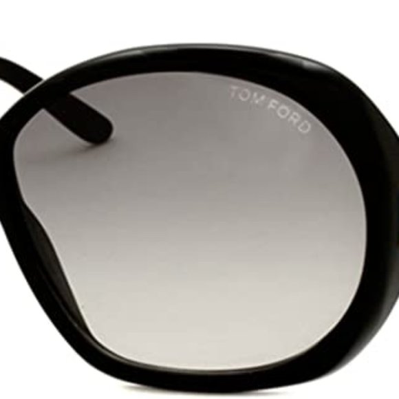 Tom Ford Natalia Sunglasses ASO Kim Kardashian Black Grey Oversized TF120 Gold T main image 10